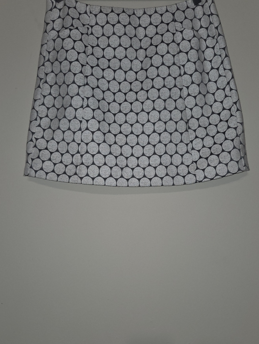 J.Crew Black and White Polka Dot A-Line Skirt